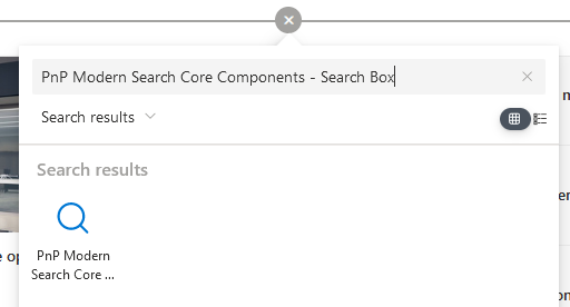 PnP Modern Search Core Search Box