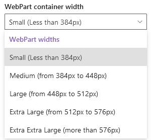 WebPart width breakpoints