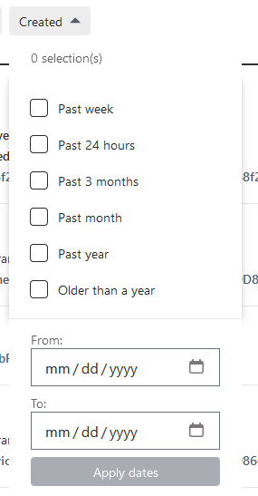 Date range