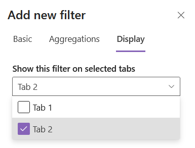 Filter display