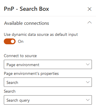 "Search Box connections"