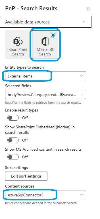 Setting up the Search Results web part