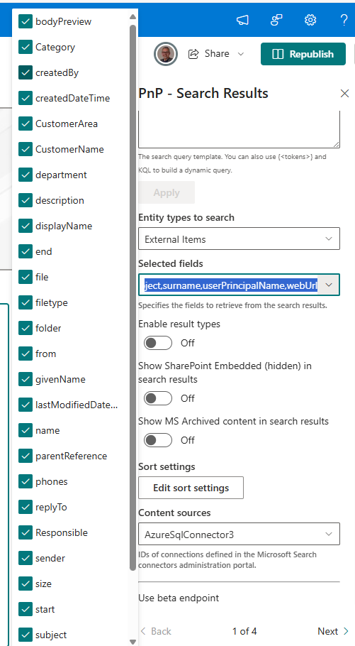 SelectedProperties