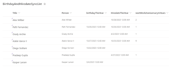 birthdayAndHiredateSynclist