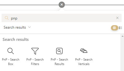 Add PnP Search Web Parts