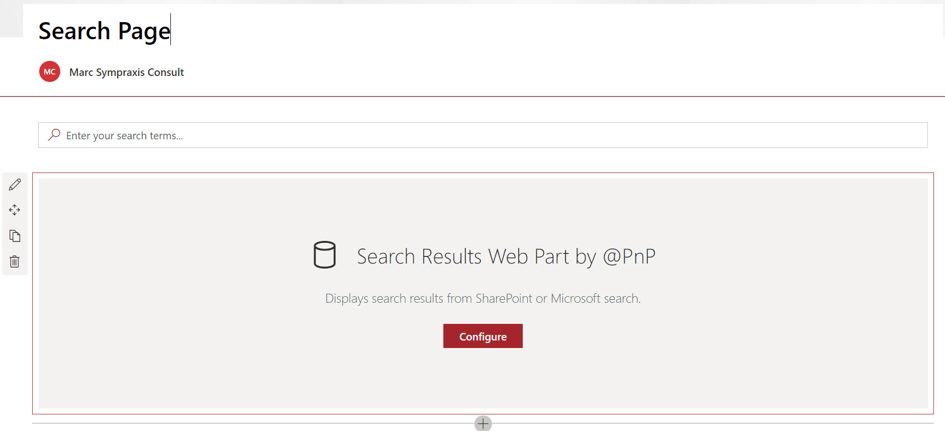 Add Web Parts to page